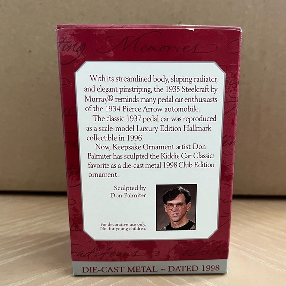 Hallmark Keepsake Ornament. 1935 Steelcraft by Murray. Kiddie Car Classics. - Picture 4 of 6